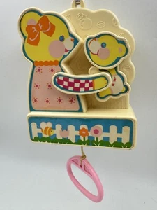 Vintage Sankyo Baby Bear Musical Pull String Toy 1980's Lullaby Music Box Works - Picture 1 of 8