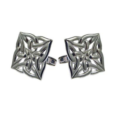 NEW Celtic Style Cufflinks & Gift Box 925 Sterling Solid Silver UK Hallmarked - Image 1 of 3
