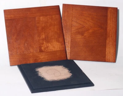 1 wooden lens board 5x5" for HOME PORTRAIT GRAFLEX 5x7" made of Cherry, free Ø - Image 1 of 3