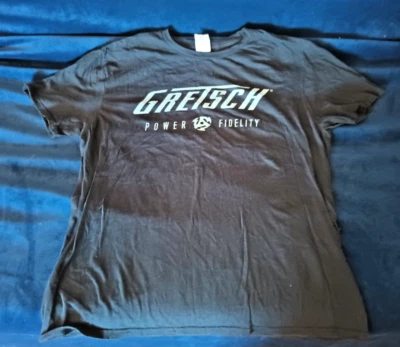 Gretsch Guitars Power & Fidelity Men's Tee Logo T-Shirt, Black, LARGE (L) - Image 1 of 2