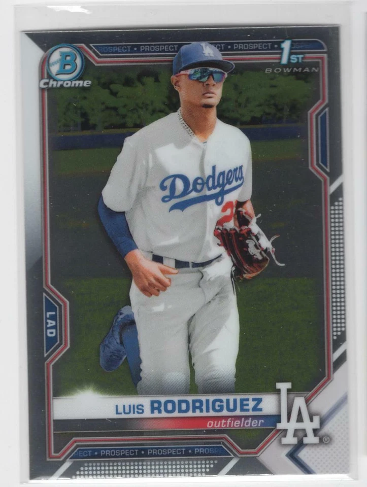 2021 Bowman Chrome Luis Rodriguez 1st Bowman #BCP196 Los Angeles Dodgers. - Image 1 of 1