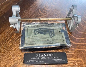 Extremely rare Vintage Planerts Ice Skates sharpener with Oil Stone Set - Picture 1 of 15