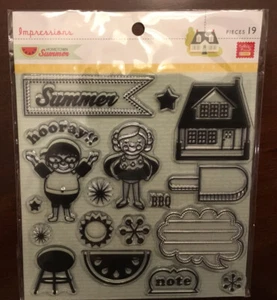 Juego de estampillas transparentes de verano ciudad natal impresiones de cachemira rosa nuevo en paquete. Barbacoa para casa - Imagen 1 de 1