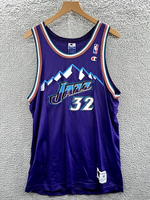 Utah Jazz Karl Malone Champion Jersey Mens Size 44 Purple - Image 1 of 4