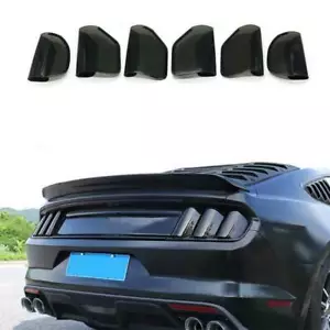 Fit For Ford Mustang 2015-2017 Smoke Black Rear Tail Light Lamp Cover Trim 6PCS - Bild 1 von 7