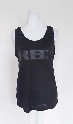 Camiseta sin mangas RBX Reebok Signature talla mediana Studio malla negra Foto 1 de 4