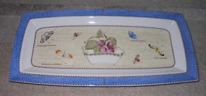 Wedgewood Queen's Ware "Sarah’s Garden" Sandwich Tablett 14" L 6-3/4" T 3/4" H - Bild 1 von 4