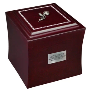Unique Funeral Cremation Urn for Ashes Wooden Memorial Casket, Personalised Urn - Picture 1 of 9