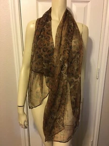 Schal SEIDE ANIMAL PRINT BRAUNTÖNE - Bild 1 von 2