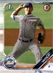 2019 1st Bowman BD119 Josh Wolf New York Mets baseball card