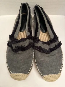 Joie Vivienne Women’s EU 37.5 / US 7 Shoes Gray w/ Black Fringe Espadrilles NWOB - Picture 1 of 9