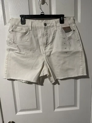 Pantalones Cortos de Denim LC Lauren Conrad Super High Rise Corte Blanco Talla 16 Nuevos con Etiquetas Foto 1 de 4