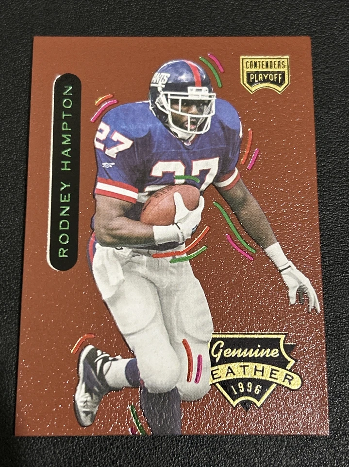 1996 Playoff Contenders RODNEY HAMPTON Leather #27 - Image 1 of 1