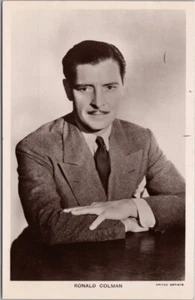 Vintage Actor RONALD COLMAN Photo RPPC Postcard "United Artists" England c1930s - Picture 1 of 2
