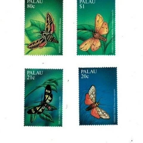 Palau - 2001 - Moths - Set of Four stamps - MNH Cover