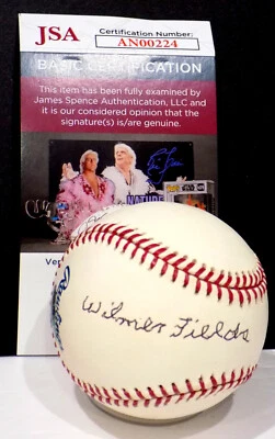 WILMER FIELDS Negro League Signed Autograph MLB Baseball Grays JSA 💎 COA - Image 1 of 4