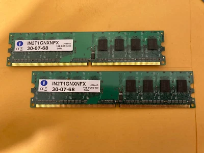 Integral IN2T1GNXNFX 1GB DDR2-800 Memory RAM 30-07-68 - Image 1 of 2