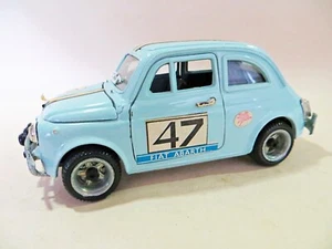 NACORAL SA 'FIAT 500 ABARTH #47' BLUE. 1:25. VINTAGE, ORIGINAL, VERY GOOD. RARE. - Picture 1 of 7