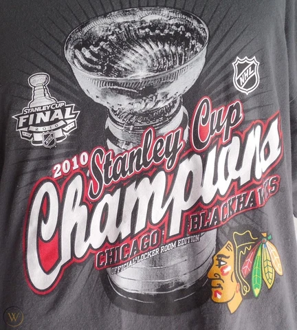Chicago Blackhawks 2010 Stanley Cup T-Shirt Tee Shirt Locker Room Edition 5XL Cover