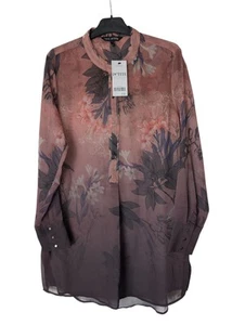 Next Petite Lightweight Sheer Crew Neck Blouse - Floral - Uk 12 - RRP £38 - Picture 1 of 8