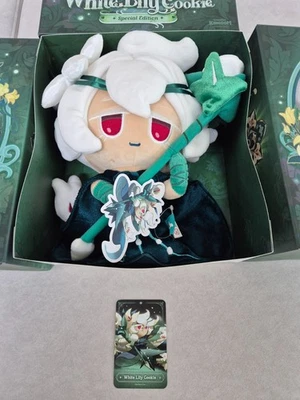 Cookie Run Kingdom White Lily Cookie Plush Doll NEW Limited edition genuine