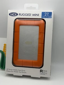 NEW SEAGATE LAC9000298 LaCie Rugged Mini 2 TB Portable Hard Drive - External - Picture 1 of 8