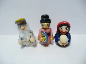 THIMBLE GUILD 3 HANDCRAFTED FIMO BY BRYN "GEISHA GIRL" & "SNOW QUEEN" & GYPSY - Picture 1 of 5