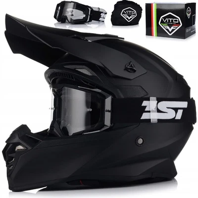 Motorradhelm | VITO TIVOLI | Moto Quad ATV Enduro Offroad Motocross+Crossbrille