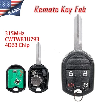 Llavero remoto sin llave para navegador Lincoln CWTWB1U793 164R807 4 botones MKX MKZ Foto 1 de 4