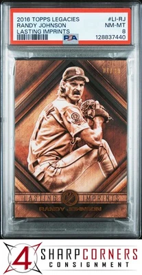 2016 TOPPS LEGACIES LASTING IMPRINTS #LI-RJ RANDY JOHNSON HOF #/99 POP 1 PSA 8 - Image 1 of 3