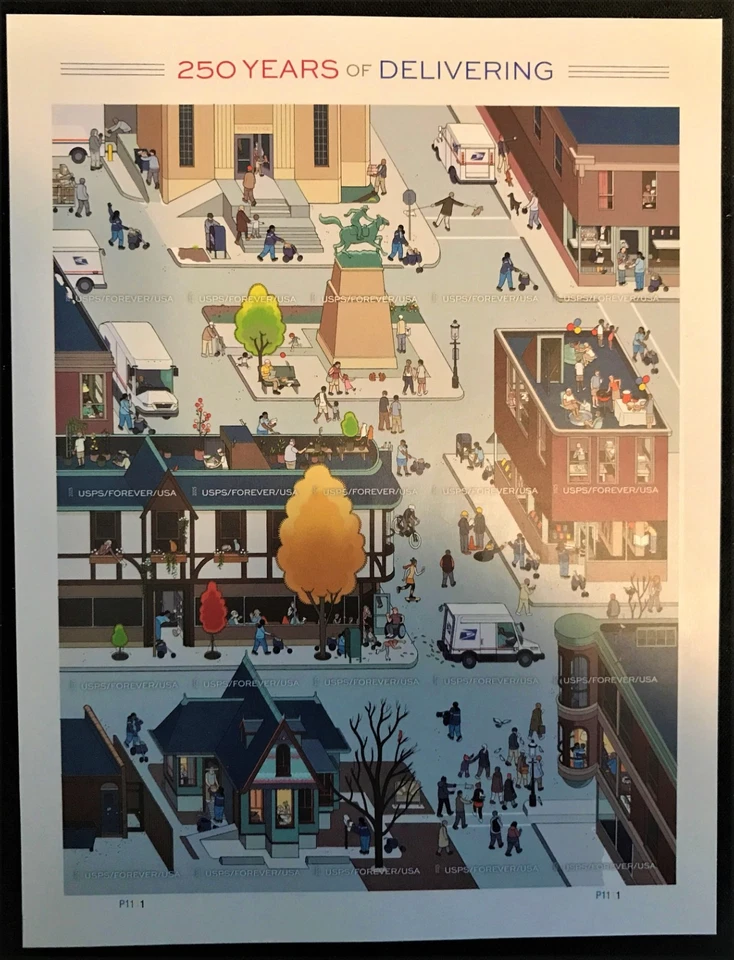 NDC 2025, 250 Years of Delivering Imperf Pane / Sheet without die cuts NDC - Image 1 of 1