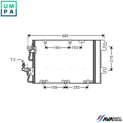 CONDENSER AIR CONDITIONING OL5384D FOR VAUXHALL ZAFIRA/Mk/II ASTRA OPEL 4cyl - Image 1 of 4