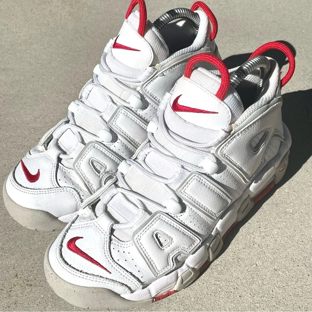 Nike Air More Uptempo '96 White Grey Red for Sale | Authenticity