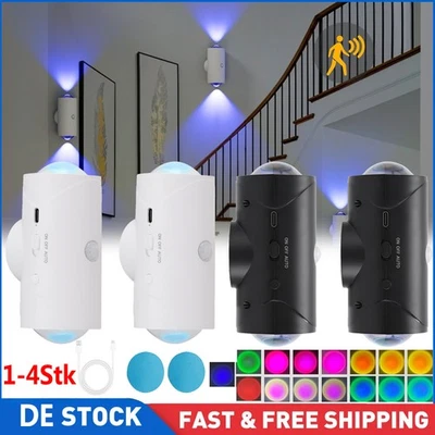 LED Wandleuchte Nachtlicht mit Bewegungsmelder Magnetische Lampe USB Aufladbar - Bild 1 von 4