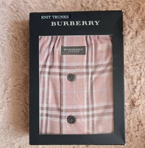 Burberry Pink Nova Check Knit Boxers Boxer Shorts Trunks Size L (NIB) RARE - Picture 1 of 5