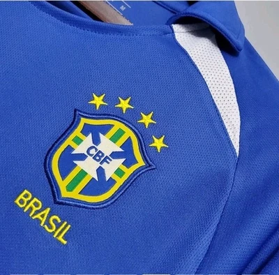 BRAZIL 2002 2003 2004 AWAY FOOTBALL SHIRT NIKE NATIONAL TEAM JERSEY SIZE M - Image 1 of 4