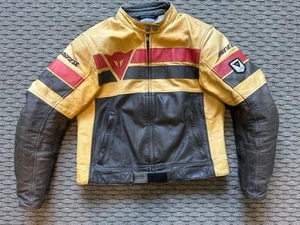 DAINESE 8-Track Leather Motorcycle Road Race Jacket Eur 46/36 US Small Armor Zip - Bild 1 von 23