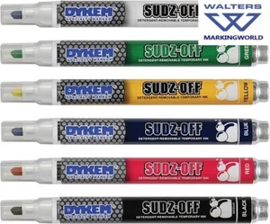 Marcador extraíble detergente Dykem SUDZ-OFF® | Marcador temporal | 1 bolígrafo - Imagen 1 de 3