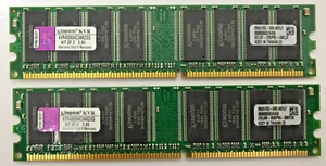 KINGSTON 2GB (2x1GB)DDR1 KVR400X64C3AK2/2G Kit di 2 2.6V 99U5193-090.A01LF#R2466 - Foto 1 di 2