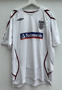 England 2007/08 Fußball Trainingsshirt Umbro weiß bundesweit Retro Herren XL - Bild 1 von 14