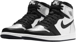 Jordan 1 High OG Metallic Silver Black White CD0461-001 Women's 11=Men's 9.5 - Picture 1 of 5