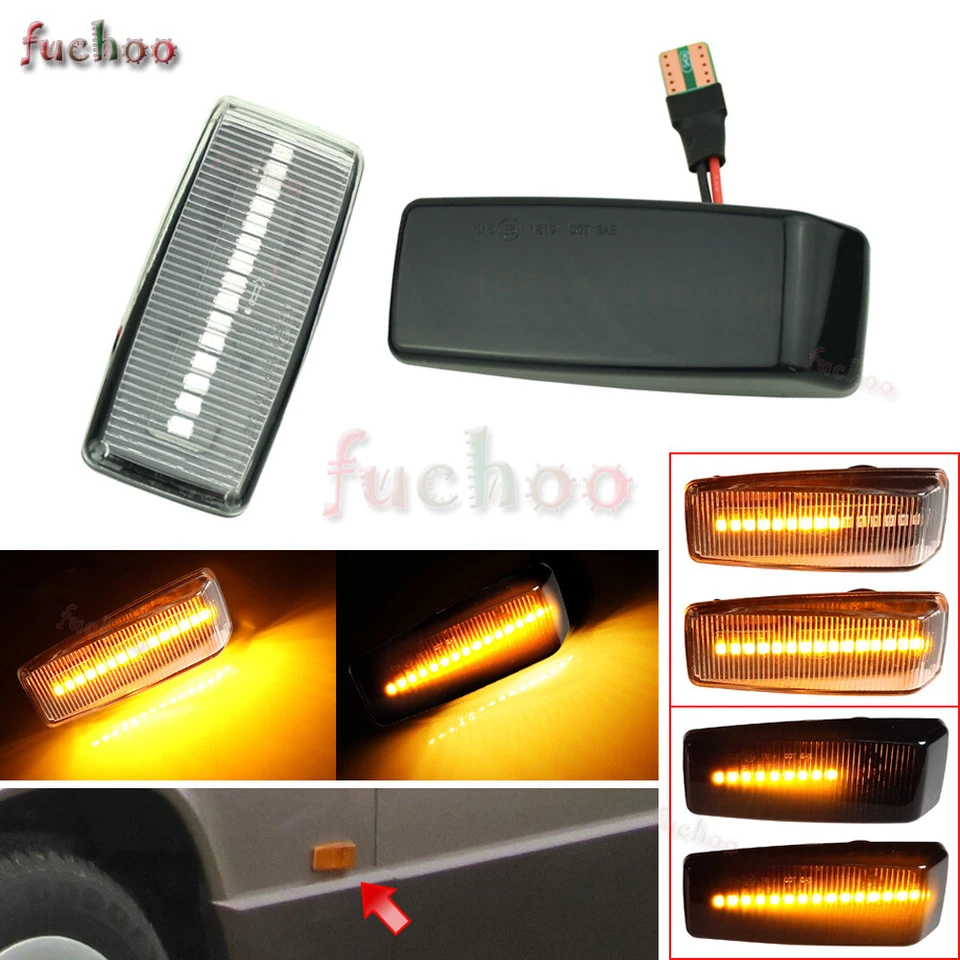 Señal de giro para Benz W201 R129 W202 W124 W140 LED luz marcadora lateral dinámica Foto 1 de 4