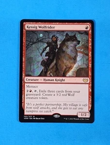 1x Kessig Wolfrider Creature Human Knight Crimson Vow Mtg Magic Card Rare 165 - Picture 1 of 2