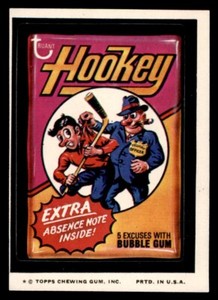 1974 Topps Wacky Packages Series 9 #9 Hookey Bubble Gum EX/MT