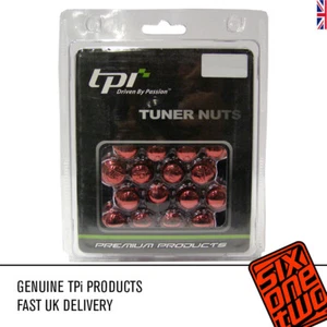 20 x TPI SD Tuner Style Red Wheel Nuts & Locks - Closed End Type M12 x 1.50 - Picture 1 of 2