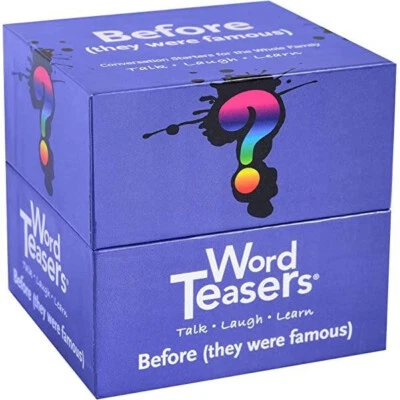 Famous people Word Teasers Trivia Card Game Family night fun GIFT stocking stuff - Image 1 of 2