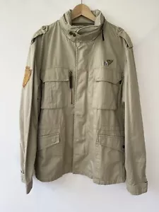 Giacca da campo utility Alpha Industries beige cotone full zip taglia uomo XL - Foto 1 di 18