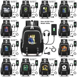 Anime Blue Lock Backpack Laptop Shoulders Bags Mochila Student School Book Bags