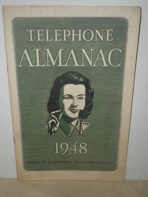 1948 Telephone Almanac BELL SYSTEM AMERICAN TELEPHONE & TELEGRAPH Co. Booklet - Image 1 of 4