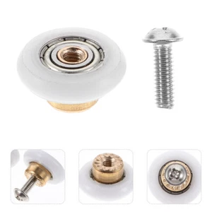 4 Pezzi Puleggia Accessori Porta Doccia Ricambio Rulli Guide Ruote - Foto 1 di 12
